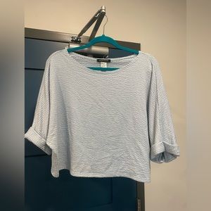 Light blue crop top